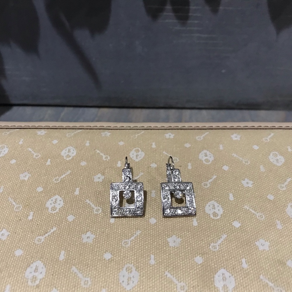 Silver Square Giltz Earrings